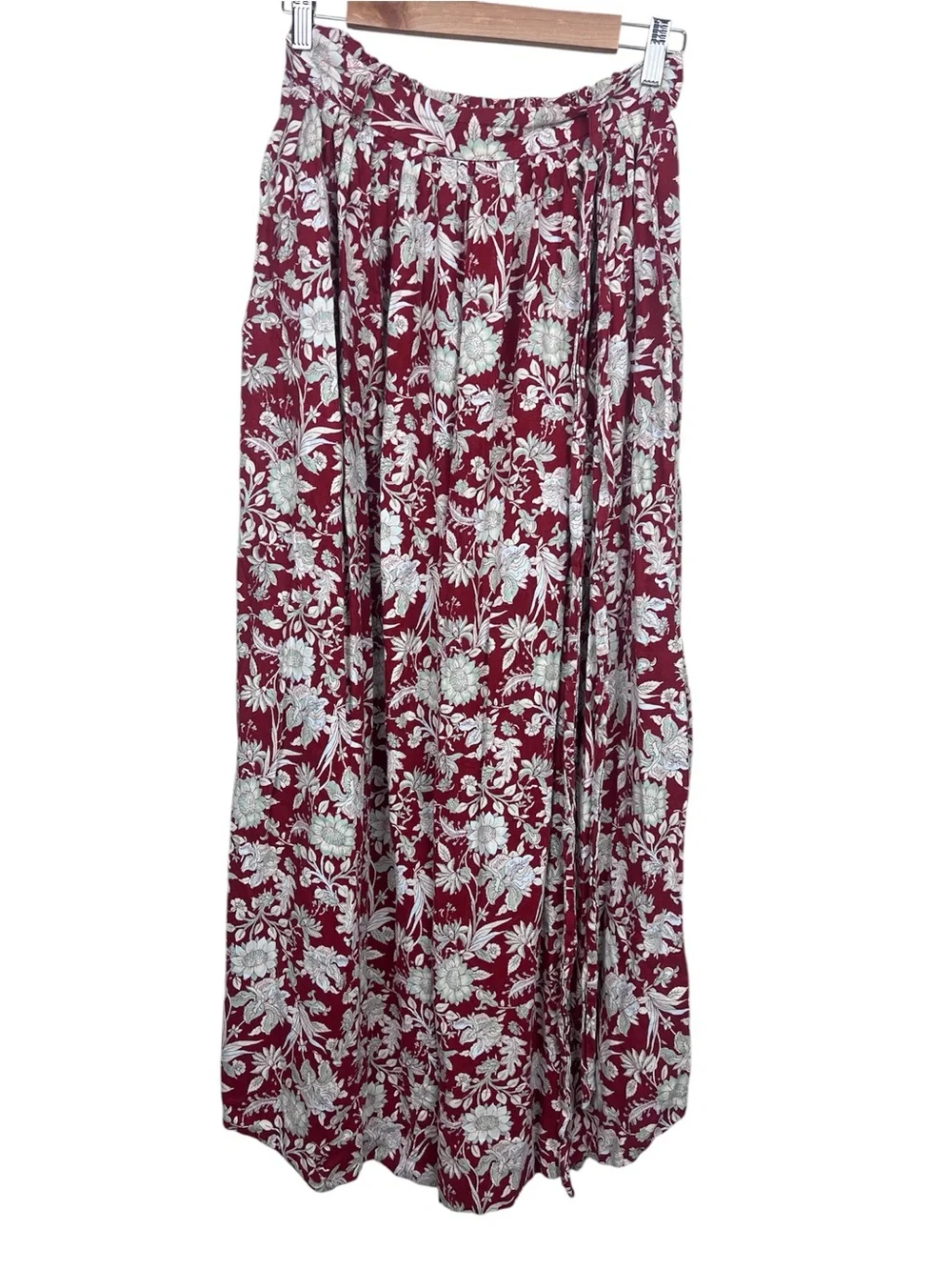 Free People FP Movement Sunday Floral Wide-Leg Crop Top & Pants Set - Red